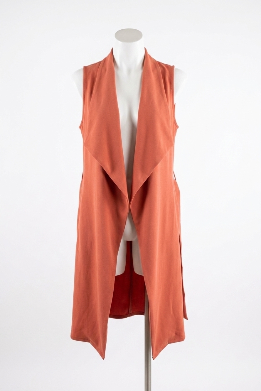 NEW LISTICLE mel open vest in musk pink